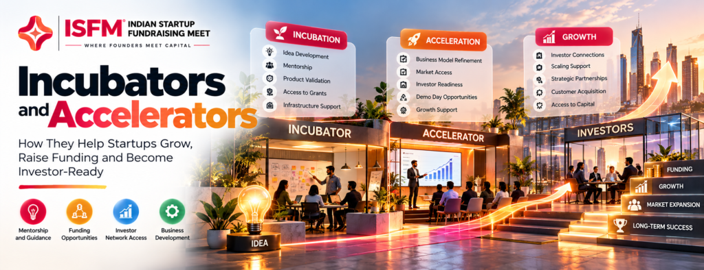 Startup incubators and accelerators supporting founders through mentorship, funding opportunities, investor readiness and business growth