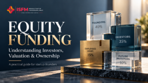 Equity funding for startups in India explaining investor ownership, startup valuation, equity dilution and venture capital investment
